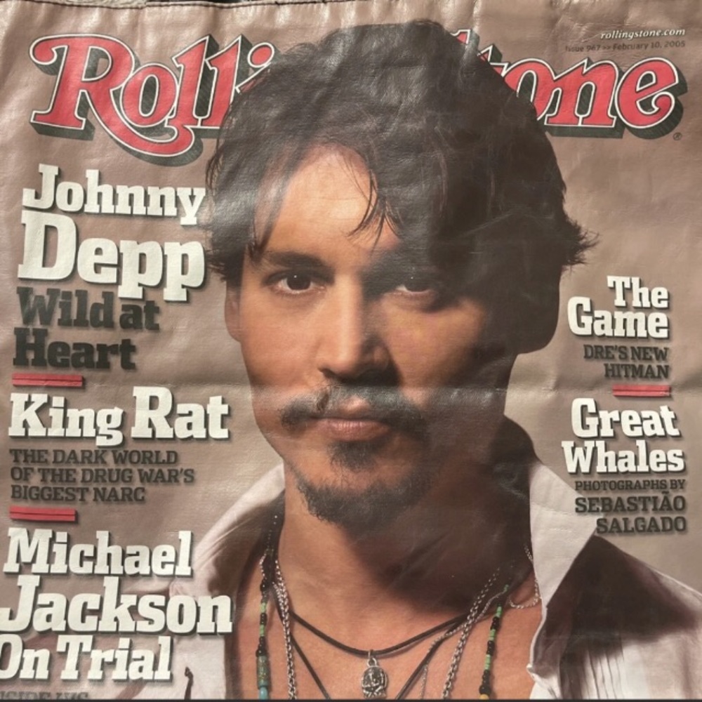 Rolling Stones Tote with Johnny Depp . Great used condition